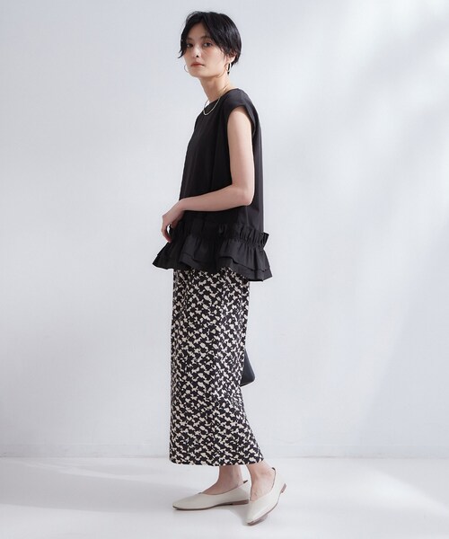 OPAQUE.CLIP（オペークドットクリップ）の「裾フリルドッキングカットソー【洗濯機OK】（Tシャツ/カットソー・レディース・ボルドー/ブラック/チャコールグレー・38/40）」の10枚目の写真