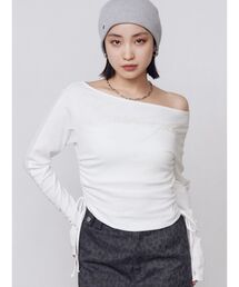 EMODA | ワイドネックサイドストリングトップス(Tシャツ/カットソー)