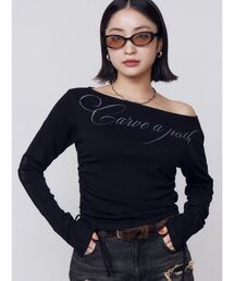 EMODA | ワイドネックサイドストリングトップス(Tシャツ/カットソー)