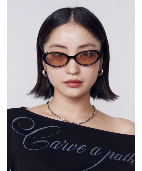 EMODA(エモダ)の「ワイドネックサイドストリングトップス(Tシャツ/カットソー・レディース・ブラック/グレー/ホワイト・FREE)」の7枚目の写真