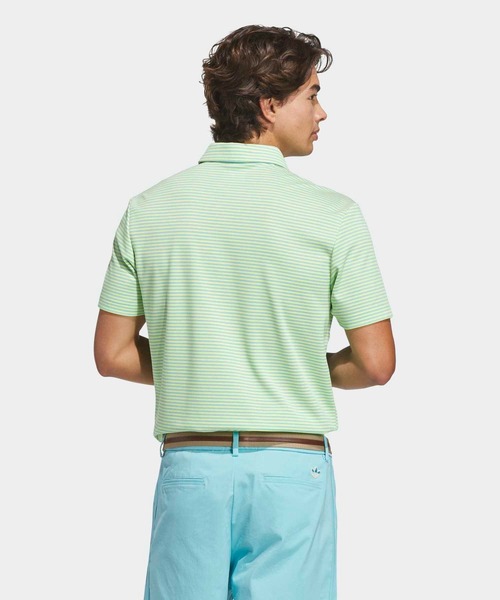 adidas(アディダス)の「オリジナルスゴルフ Originals ストライプ ピケ ポロ【adidas Golf/アディダスゴルフ】(ポロシャツ・メンズ・イエロー・XX-LARGE/3XL/MEDIUM/LARGE/SMALL/X-LARGE)」の2枚目の写真