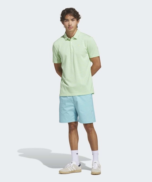 adidas(アディダス)の「オリジナルスゴルフ Originals ストライプ ピケ ポロ【adidas Golf/アディダスゴルフ】(ポロシャツ・メンズ・イエロー・XX-LARGE/3XL/MEDIUM/LARGE/SMALL/X-LARGE)」の5枚目の写真