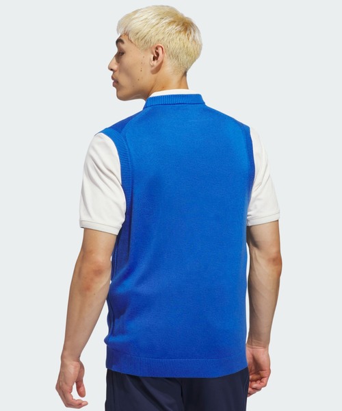 adidas（アディダス）の「オリジナルス カシミヤ ベスト【adidas Golf/アディダスゴルフ】（ベスト・メンズ・ブルー系その他・XX-LARGE/3XL/LARGE/MEDIUM/SMALL/X-LARGE）」の2枚目の写真
