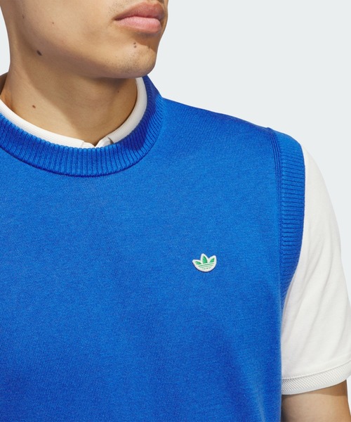 adidas（アディダス）の「オリジナルス カシミヤ ベスト【adidas Golf/アディダスゴルフ】（ベスト・メンズ・ブルー系その他・XX-LARGE/3XL/LARGE/MEDIUM/SMALL/X-LARGE）」の5枚目の写真