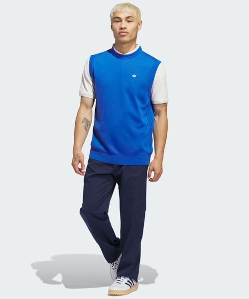 adidas（アディダス）の「オリジナルス カシミヤ ベスト【adidas Golf/アディダスゴルフ】（ベスト・メンズ・ブルー系その他・XX-LARGE/3XL/LARGE/MEDIUM/SMALL/X-LARGE）」の3枚目の写真