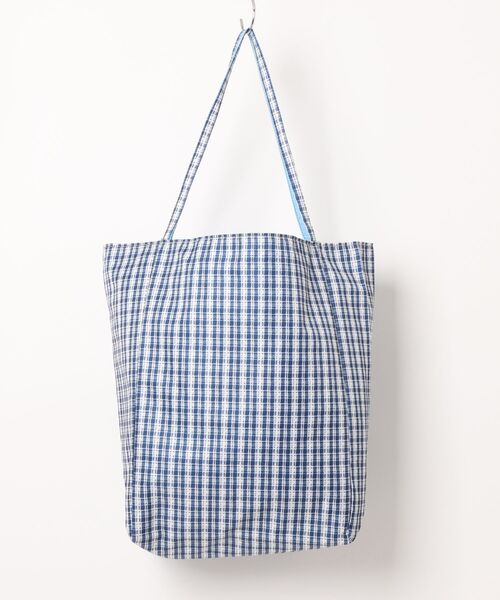 VIBGYOR(ヴィブジョー)の「Mignonjour/チェック柄リバーシブルトートバッグ M2961(トートバッグ・レディース・ブルー/レッド・FREE)」の12枚目の写真