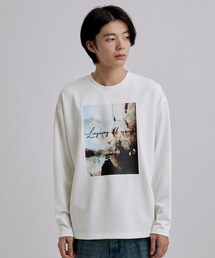 アートグラフィック ブラシ刺繍長袖Tシャツ