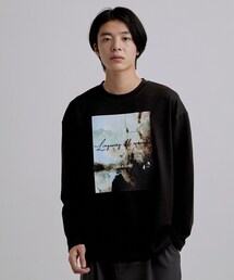 アートグラフィック ブラシ刺繍長袖Tシャツ