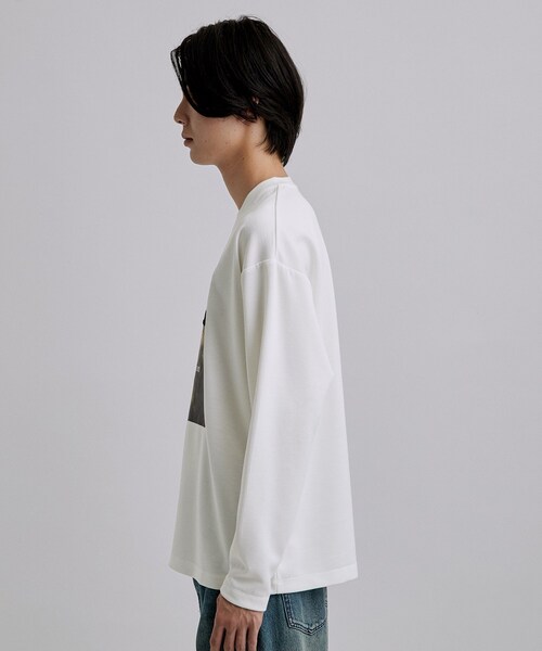 tk.TAKEO KIKUCHI(ティーケータケオキクチ)の「アートグラフィック ブラシ刺繍長袖Tシャツ(Tシャツ/カットソー・メンズ・ブラック/ホワイト・03/02)」の13枚目の写真
