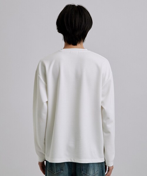 tk.TAKEO KIKUCHI(ティーケータケオキクチ)の「アートグラフィック ブラシ刺繍長袖Tシャツ(Tシャツ/カットソー・メンズ・ブラック/ホワイト・03/02)」の14枚目の写真