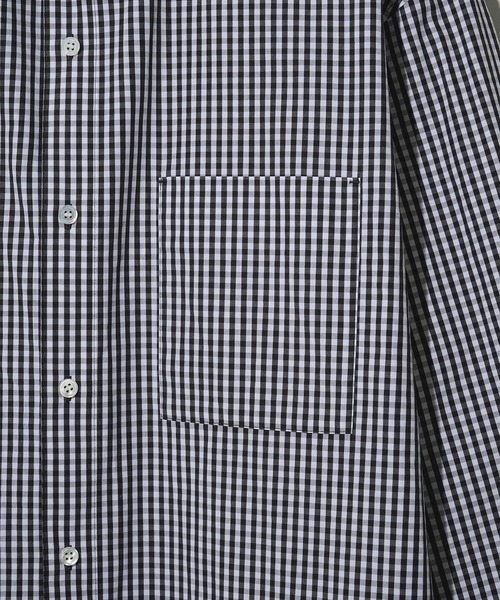 STUDIOUS(ステュディオス)の「【STUDIOUS】Clear broad Shirts(シャツ/ブラウス・メンズ・ホワイト/サックスブルー/ストライプ/チェック・2/3/1)」の8枚目の写真