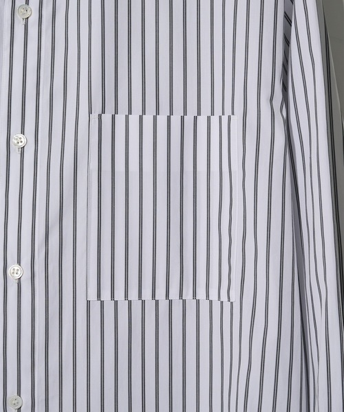 STUDIOUS(ステュディオス)の「【STUDIOUS】Clear broad Shirts(シャツ/ブラウス・メンズ・ホワイト/サックスブルー/ストライプ/チェック・2/3/1)」の15枚目の写真