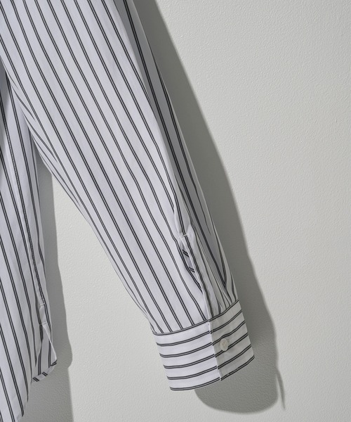 STUDIOUS(ステュディオス)の「【STUDIOUS】Clear broad Shirts(シャツ/ブラウス・メンズ・ホワイト/サックスブルー/ストライプ/チェック・2/3/1)」の21枚目の写真