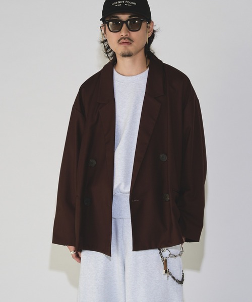 Lui's(ルイス)の「【WEB限定】 オーバーサイズクラシックダブルジャケット(テーラードジャケット・メンズ・グレー/ワインレッド・FREE)」の16枚目の写真