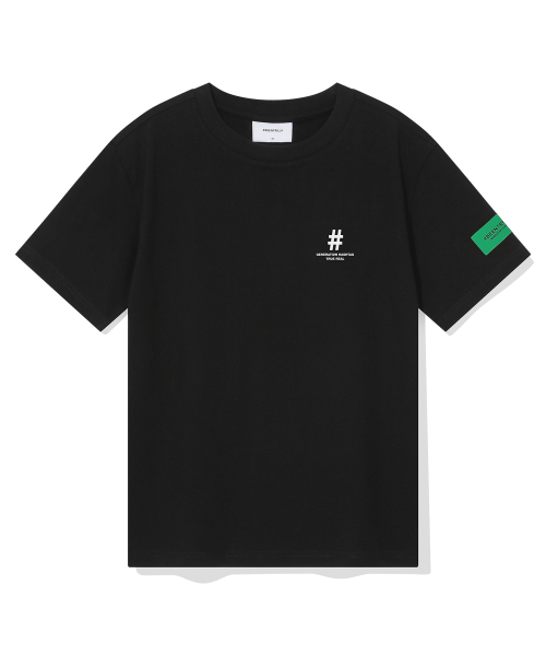BEENTRILL(ビントリル)の「ウィメンズグリーンテーピングハッシュタグ半袖Tシャツ(ブラック)(Tシャツ/カットソー・レディース・その他・SMALL/X-SMALL)」の2枚目の写真