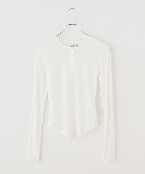 JOURNAL STANDARD(ジャーナルスタンダード)の「【COMME SI STUDIO/コムシスタジオ】 Sencual Sheer Cardi(Tシャツ/カットソー・レディース・アイボリー/ブラック/ピンク・FREE)」の2枚目の写真