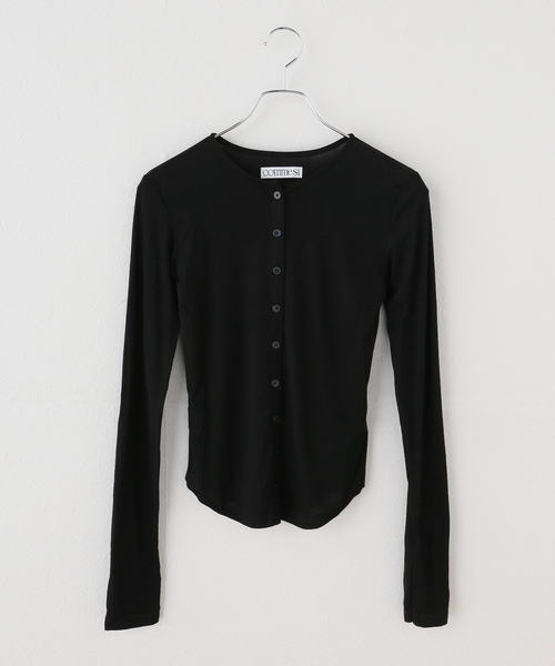 JOURNAL STANDARD(ジャーナルスタンダード)の「【COMME SI STUDIO/コムシスタジオ】 Sencual Sheer Cardi(Tシャツ/カットソー・レディース・アイボリー/ブラック/ピンク・FREE)」の1枚目の写真