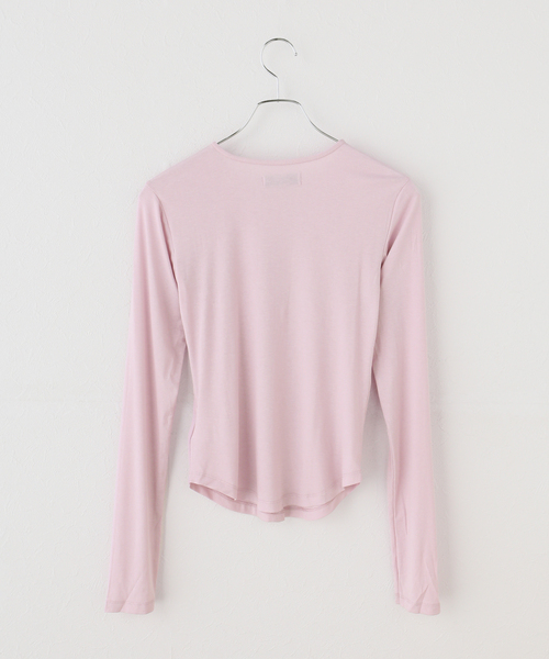 JOURNAL STANDARD(ジャーナルスタンダード)の「【COMME SI STUDIO/コムシスタジオ】 Sencual Sheer Cardi(Tシャツ/カットソー・レディース・アイボリー/ブラック/ピンク・FREE)」の4枚目の写真