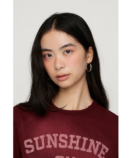 SLY（スライ）の「HOOP P/EARRINGS フープピアス（ピアス（両耳用）・レディース・シルバー/ゴールド・FREE）」の4枚目の写真