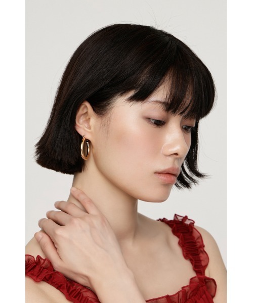 SLY（スライ）の「HOOP P/EARRINGS フープピアス（ピアス（両耳用）・レディース・シルバー/ゴールド・FREE）」の9枚目の写真