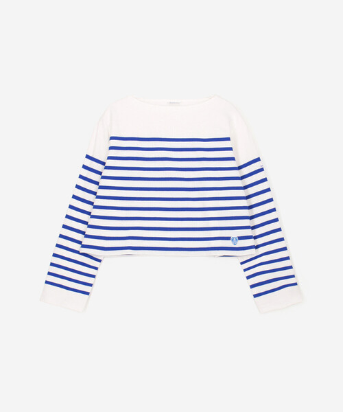 ORCIVAL（オーシバル）の「ORCIVAL | ラッセル ボートネッククロップドTシャツ WOMEN（Tシャツ/カットソー・レディース・ブラック系その他/ブルー系その他・2/1）」の9枚目の写真