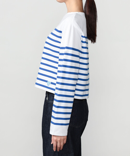 ORCIVAL（オーシバル）の「ORCIVAL | ラッセル ボートネッククロップドTシャツ WOMEN（Tシャツ/カットソー・レディース・ブラック系その他/ブルー系その他・2/1）」の5枚目の写真