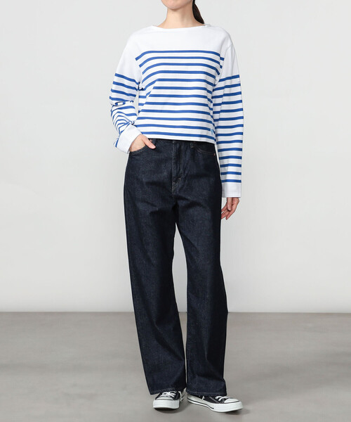 ORCIVAL（オーシバル）の「ORCIVAL | ラッセル ボートネッククロップドTシャツ WOMEN（Tシャツ/カットソー・レディース・ブラック系その他/ブルー系その他・2/1）」の7枚目の写真