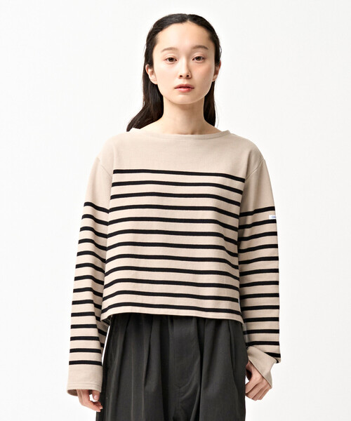 ORCIVAL（オーシバル）の「ORCIVAL | ラッセル ボートネッククロップドTシャツ WOMEN（Tシャツ/カットソー・レディース・ブラック系その他/ブルー系その他・2/1）」の8枚目の写真