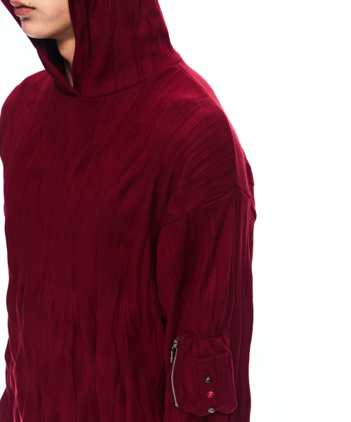 RSSC(アールエスエスシー)の「CRINKLE HOODIE LONG SLEEVE - WINE(パーカー・レディース・その他・1/2)」の7枚目の写真