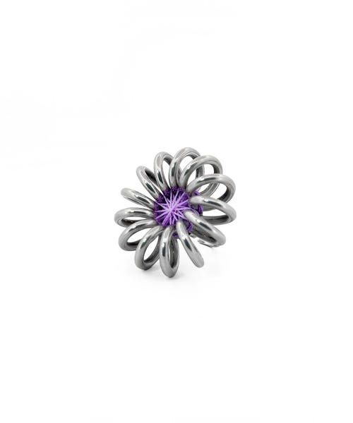 GYAN GYAN STYLE(ギャンギャンスタイル)の「FUNFLOWER ring(リング・レディース・パープル/ブラック/レモンイエロー/ライトグリーン/レッド/ピンク/ブルー/ブラウン/ホワイト・FREE)」の6枚目の写真