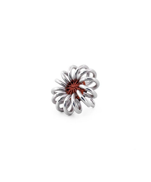 GYAN GYAN STYLE(ギャンギャンスタイル)の「FUNFLOWER ring(リング・レディース・パープル/ブラック/レモンイエロー/ライトグリーン/レッド/ピンク/ブルー/ブラウン/ホワイト・FREE)」の3枚目の写真