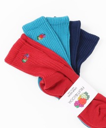 FRUIT OF THE LOOM | 【es】【FRUIT OF THE LOOM】3P 底パイル/リッチェル刺繍1クルーソックス(ソックス/靴下)