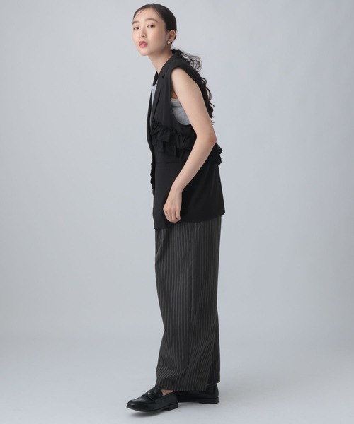 LEPSIM(レプシィム)の「イージーコクーンスラックスパンツ 1055042(その他パンツ・レディース・カーキ/ブラック系その他/チャコールグレー・FREE/TALL)」の8枚目の写真