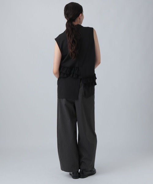 LEPSIM(レプシィム)の「イージーコクーンスラックスパンツ 1055042(その他パンツ・レディース・カーキ/ブラック系その他/チャコールグレー・FREE/TALL)」の9枚目の写真