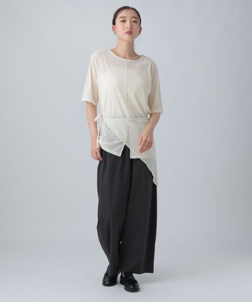LEPSIM(レプシィム)の「イージーコクーンスラックスパンツ 1055042(その他パンツ・レディース・カーキ/ブラック系その他/チャコールグレー・FREE/TALL)」の14枚目の写真