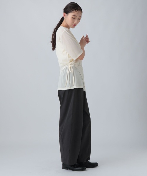 LEPSIM(レプシィム)の「イージーコクーンスラックスパンツ 1055042(その他パンツ・レディース・カーキ/ブラック系その他/チャコールグレー・FREE/TALL)」の17枚目の写真