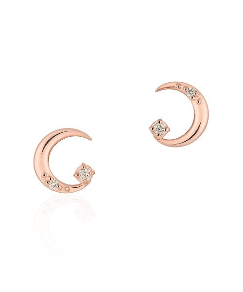4℃(ヨンドシー)の「【Autumn Limited】シルバー ダイヤモンド ムーン ピアス(ピアス(両耳用)・レディース・ピンクゴールド・FREE)」の6枚目の写真