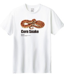 Moftique（モフティック） 半袖Tシャツ コーンスネーク 蛇 爬虫類 ペット アニマル プリント Tシャツ 半袖 トップス カットソー メンズ レディース ユニセックス 夏
