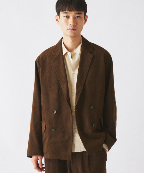 JOURNAL STANDARD relume(ジャーナルスタンダード レリューム)の「テック ”SOLOTEX(R)” コーデュロイ ウォッシャブル ダブルジャケット(その他アウター・メンズ・チャコールグレー/ブラック/ブラウン・SMALL/MEDIUM/LARGE)」の11枚目の写真