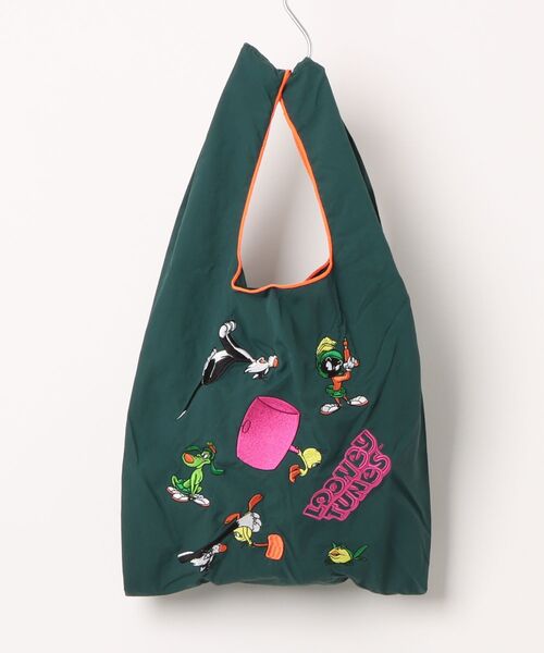 Looney Tunes（ルーニーテューンズ）の「【 LOONEY TUNES/NOSTALGICA 】 ルーニー・テューンズ/ノスタルジカ?刺繍エコバッグ ルーニー ＹＥ（エコバッグ/サブバッグ・レディース・グリーン/イエロー・FREE）」の2枚目の写真