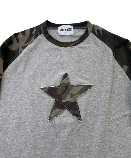 SK8ER ROCK(スケーターロック)の「スターラグランTシャツ (メランジグレー/カモフラージュ)(Tシャツ/カットソー・レディース・その他・ONE SIZE)」の3枚目の写真