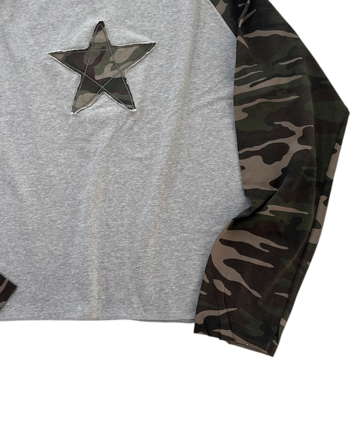 SK8ER ROCK(スケーターロック)の「スターラグランTシャツ (メランジグレー/カモフラージュ)(Tシャツ/カットソー・レディース・その他・ONE SIZE)」の4枚目の写真