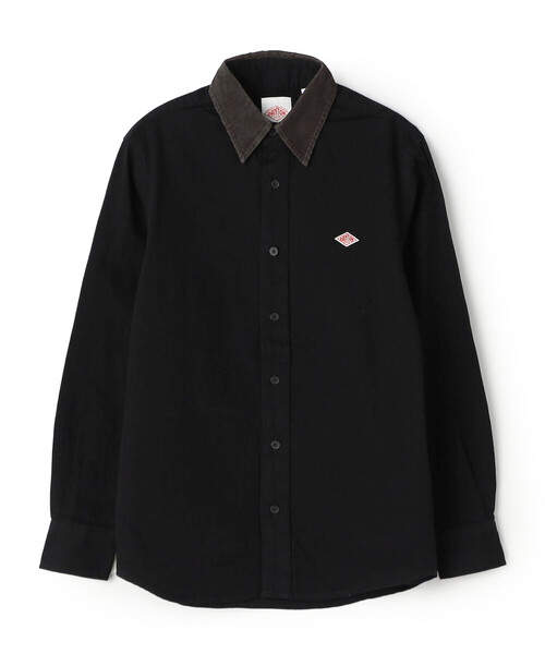 DANTON(ダントン)の「Women's Denim Corduroy Collar Shirt(シャツ/ブラウス・レディース・ブルー/ブラック・36/34/38)」の2枚目の写真