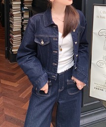 デニムトップスパンツセットアップ