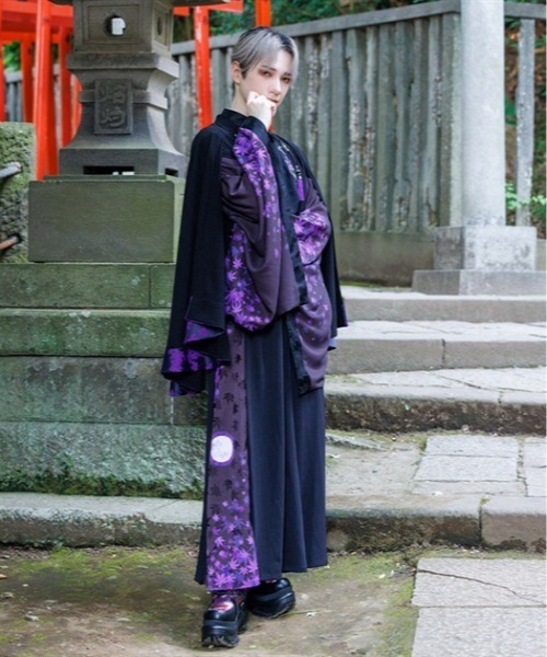 REZEN(リゼン)の「紅葉×月ケープ羽織(その他アウター・メンズ・ローズ/レッドパープル・MEDIUM/LARGE)」の8枚目の写真