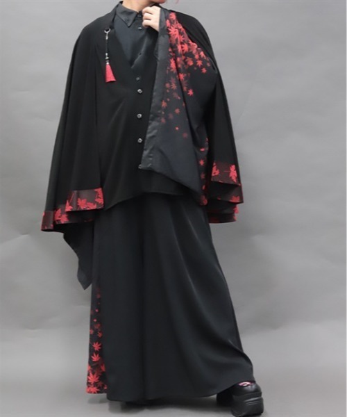 REZEN(リゼン)の「紅葉×月ケープ羽織(その他アウター・メンズ・ローズ/レッドパープル・MEDIUM/LARGE)」の10枚目の写真