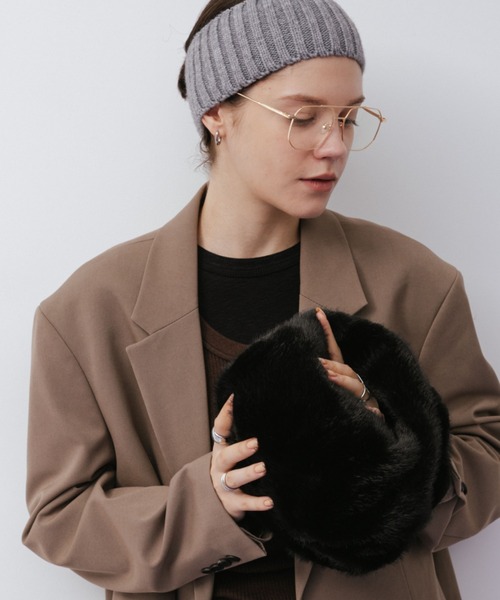 arholiday.standard(エーアールホリデースタンダード)の「Color Fur Round Bag / カラーファーラウンドバッグ(ショルダーバッグ・レディース・グリーン/グレー/ブラック・FREE)」の2枚目の写真