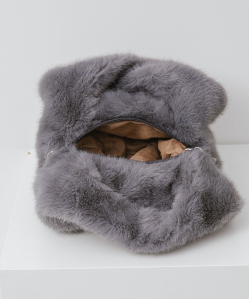 arholiday.standard(エーアールホリデースタンダード)の「Color Fur Round Bag / カラーファーラウンドバッグ(ショルダーバッグ・レディース・グリーン/グレー/ブラック・FREE)」の22枚目の写真