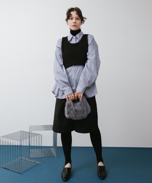 arholiday.standard(エーアールホリデースタンダード)の「Color Fur Round Bag / カラーファーラウンドバッグ(ショルダーバッグ・レディース・グリーン/グレー/ブラック・FREE)」の8枚目の写真