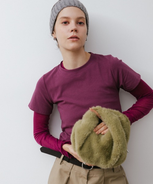 arholiday.standard(エーアールホリデースタンダード)の「Color Fur Round Bag / カラーファーラウンドバッグ(ショルダーバッグ・レディース・グリーン/グレー/ブラック・FREE)」の16枚目の写真